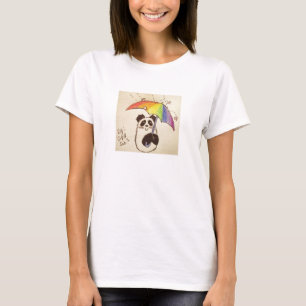 T-shirt il pleut la chemise de panda d'anime d'amour