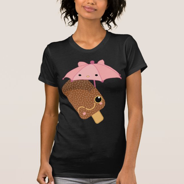 T-shirt il pleut la crème glacée de chocolat (Devant)