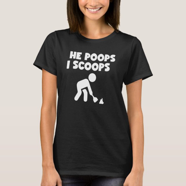 T-shirt Il Poops I Scoops (Devant)
