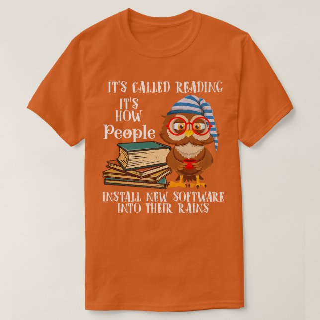 T-shirt Il s'appelle Lading Book Lover Owl  (Design devant)