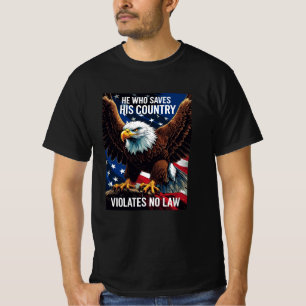 T-shirt Il Sauve Le Droit National Art Patriotique MAGA