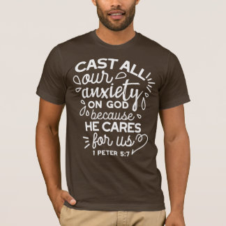T-shirt Il se soucie de vous – Citation chrétienne encoura