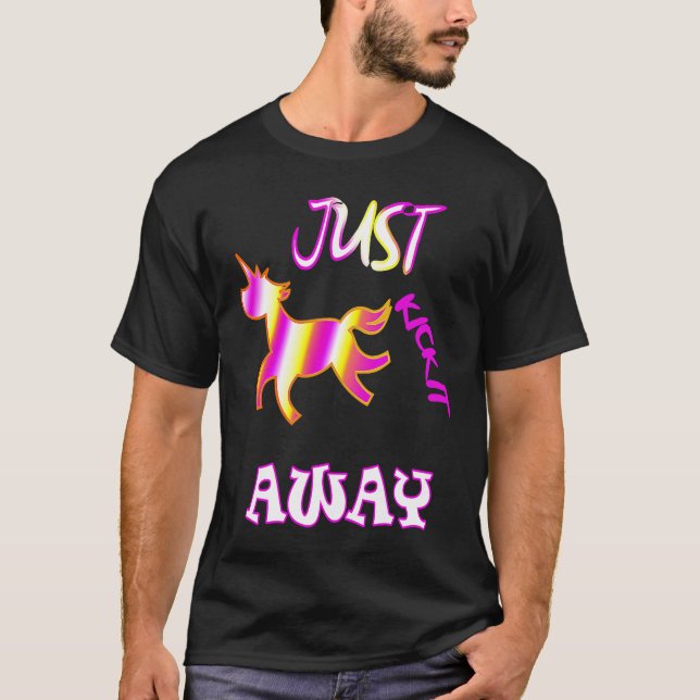 T-shirt il suffit de l'éloigner chevaux filles Conception  (Devant)