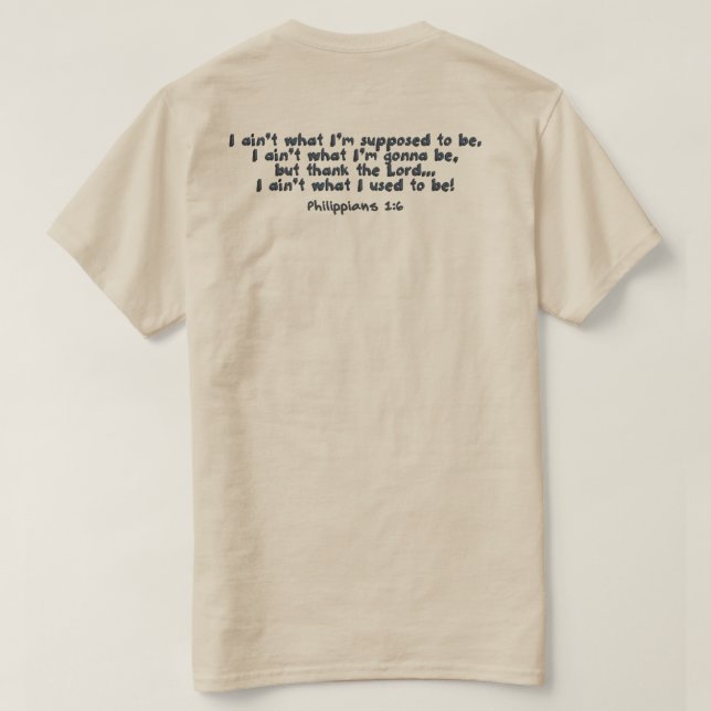 T-shirt Il travaille toujours à moi ! (Design dos)