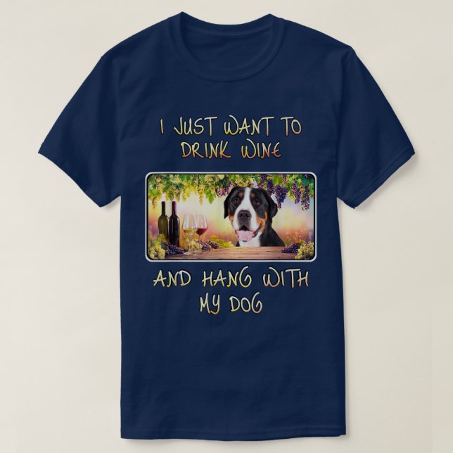 T-shirt Il Vous Suffit De Boire Du Vin Et De Vous Accroche (Design devant)