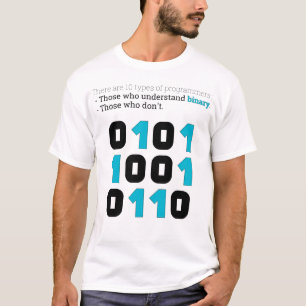 T-shirt Il y a 10 Types de Programmeurs – Blague Binaire