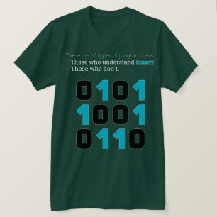 T-shirt Il y a 10 Types de Programmeurs – Blague Binaire