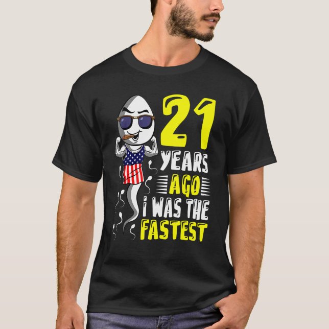 T-shirt Il Y A 21 Ans, J'Étais Le 21ème anniversaire le pl (Devant)