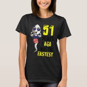 T-shirt Il Y A 51 Ans, J'Étais Le 51ème Anniversaire Le Pl