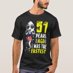 T-shirt Il Y A 51 Ans, J'Étais Le 51ème Anniversaire Le Pl