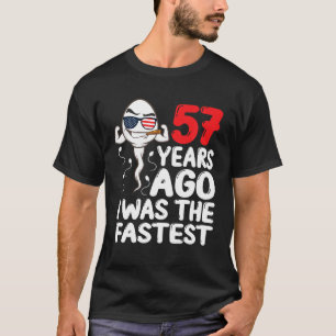 T-shirt Il Y A 57 Ans, J'Étais Le 57ème anniversaire le pl