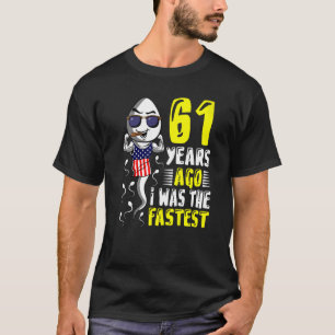 T-shirt Il Y A 61 Ans, J'Étais Le 61ème Anniversaire Le Pl