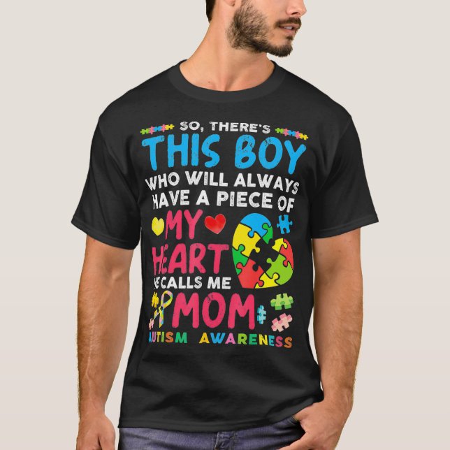T-shirt Il Y A Ce Garçon Qu'Il M'Appelle Maman Sensibilisa (Devant)