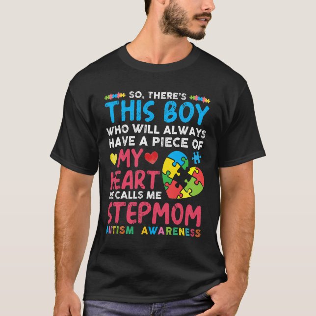 T-shirt Il y a ce garçon qu'il m'appelle Stepmere Autism A (Devant)