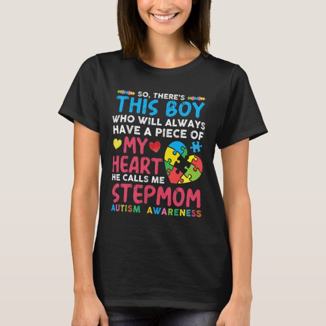 T-shirt Il y a ce garçon qu'il m'appelle Stepmere Autism A (Devant)