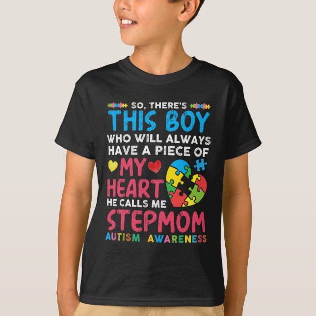 T-shirt Il y a ce garçon qu'il m'appelle Stepmere Autism A (Devant)