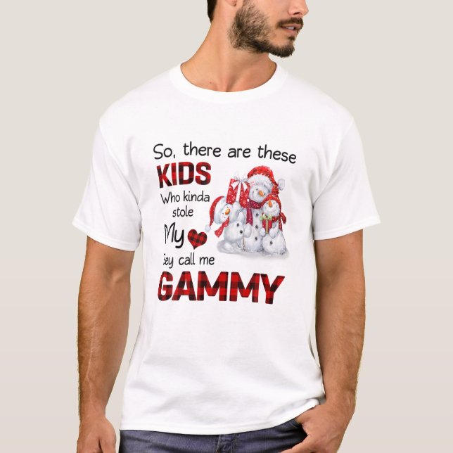 T-shirt Il y a ces enfants qu'ils m'appellent Gammy Snowma (Devant)