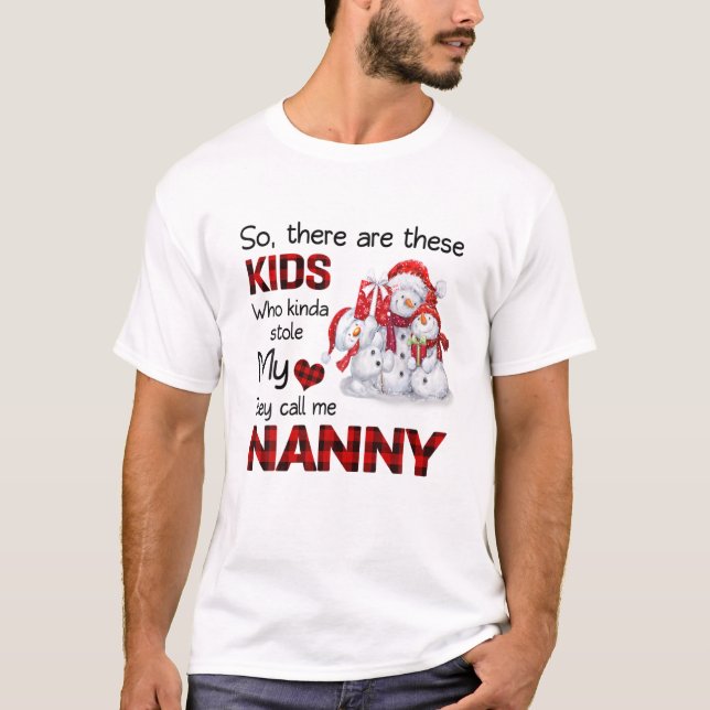 T-shirt Il y a ces enfants qu'ils m'appellent Nanny Snowma (Devant)