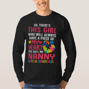T-shirt Il Y A Cette Fille Qu'Il M'Appelle Nanny Shirt Aut