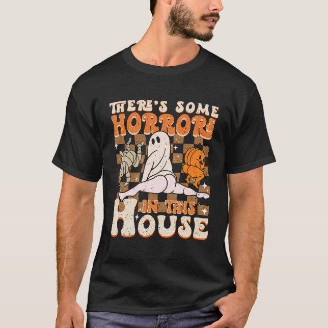 T-shirt Il Y A Des Horreurs Dans Cette Maison Citrouille F (Devant)