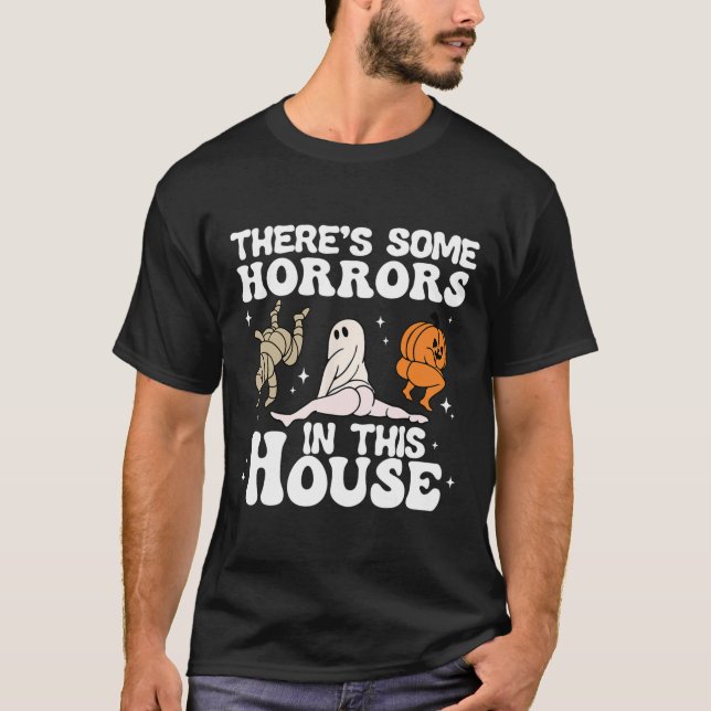 T-shirt Il y a des horreurs dans cette maison Citrouille f (Devant)
