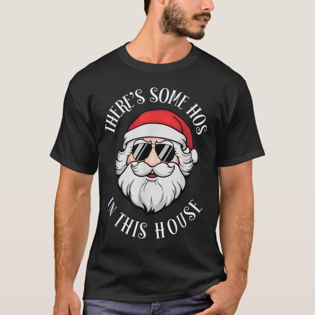 T-shirt Il y a des trous dans cette maison Noël Funny San (Devant)