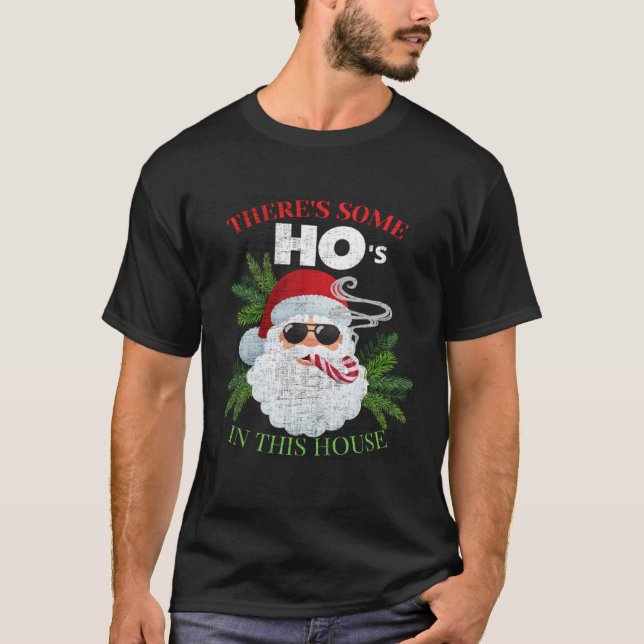 T-shirt Il y a des trous dans cette maison Père Noël (Devant)