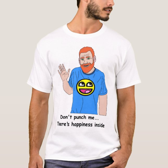 T-shirt "Il y a intérieur de bonheur… " (Devant)