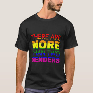 T-shirt il y a plus de deux genders rainbow flag lgbt