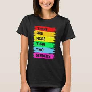 T-shirt Il Y A Plus De Deux Hommes Rainbow Color