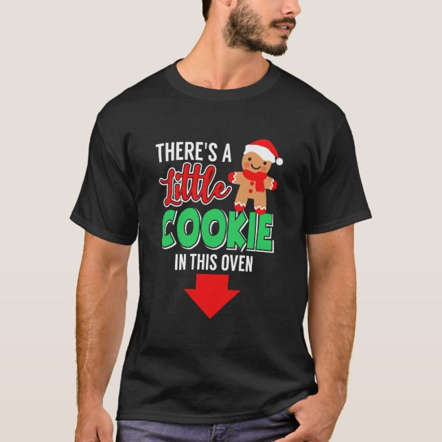 T-shirt Il Y A Un Cookie C'Est Cette Maman Du Four Pour Êt (Devant)