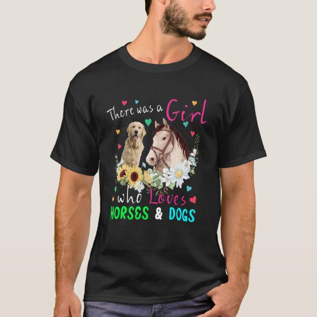 T-shirt Il Y Avait Une Fille Qui Aimait Les Chevaux Et Chi (Devant)