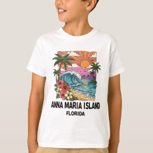 T-shirt Île Anna Maria Plage Tropicale Souvenir Vacances