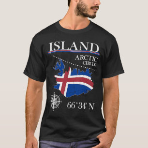 T-shirt Île Arctic Circle Polaire Nord Islande Islande Isl