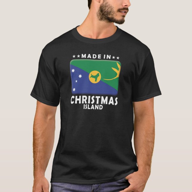 T-shirt Île Christmas faite (Devant)