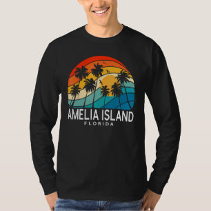 T-shirt Île d'Amélie Floride Palmier Plage Tropicale Sou