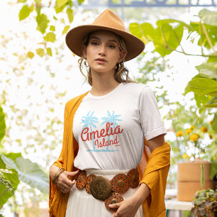 T-shirt Île d'Amélie Floride Plage de Corail Souvenir