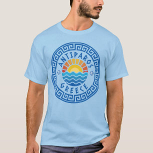 T-shirt Île d'Antiparos, Grèce - Bleu clair Hommes