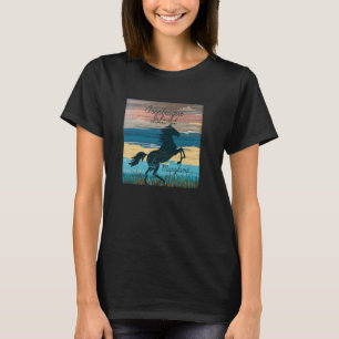 T-shirt Île d'Assateague MD Chevaux Sauvages Nautique Côté