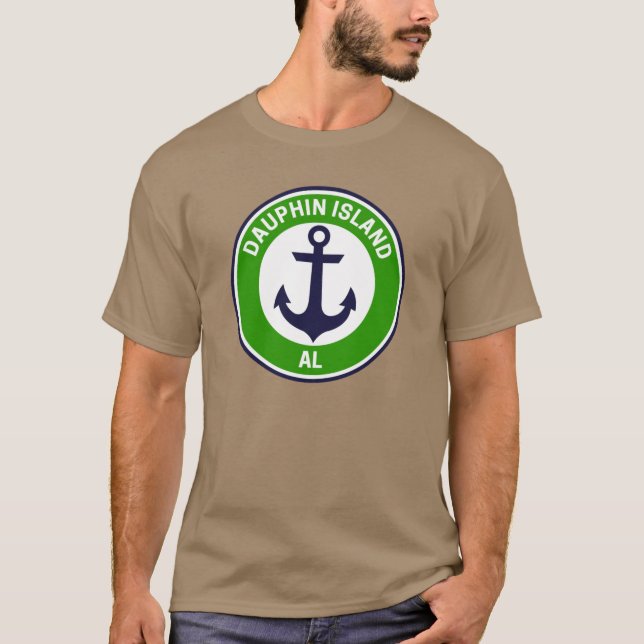 T-shirt Île Dauphin vintage Alabama (Devant)