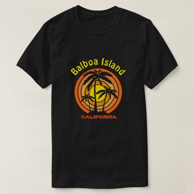 T-shirt Île de Balboa, CA (Design devant)