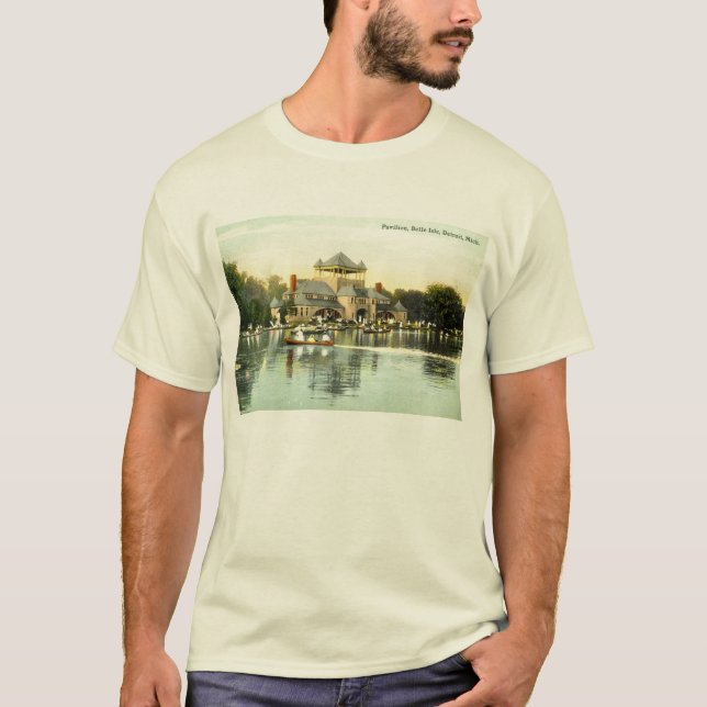 T-shirt Île de belle de pavillon, cru 1915 de Detroit (Devant)