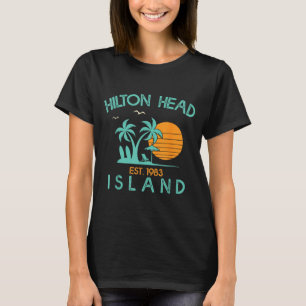 T-shirt Île de Hilton Head Caroline du Sud Plage Tropicale