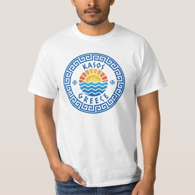 T-shirt Ile De Kasos, Grèce - Soleil Et Mer (Devant)