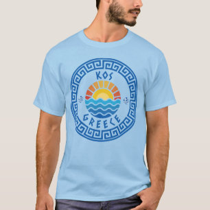 T-shirt Ile de KOS, Grèce - Bleu clair Homme