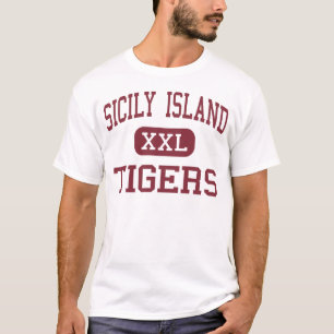 T-shirt Île de la Sicile - tigres - haute - île de la