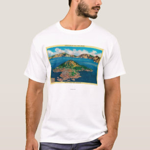 T-shirt Île de magicien de lac Llao CliffCrater, OU