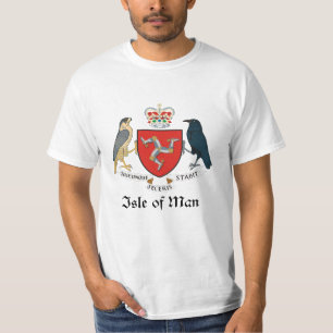 T-shirt ÎLE DE MAN - emblème/drapeau/symbole/manteau des