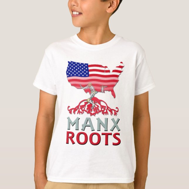 T-shirt Île de Man Manx American Kids Tee (Devant)