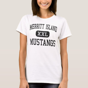 T-shirt Île de Merritt - mustangs - haute - île de Merri